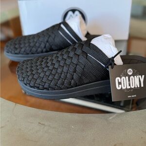 Malibu Sandals Colony Classic Men's Black Woven Slip-On Slides